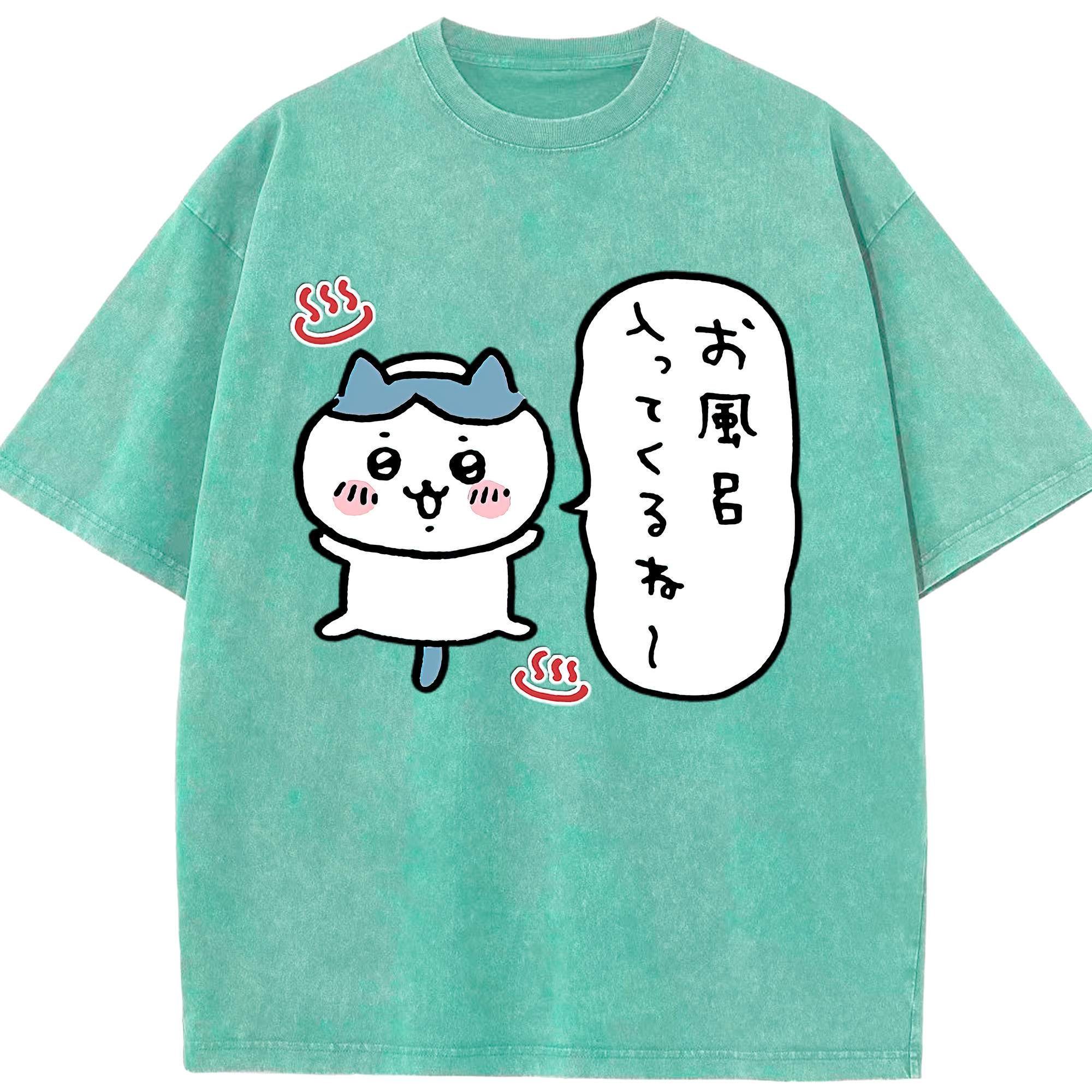 （画像用） ちいかわ ハチワレ Chii-kawa hachiware 綿100% ヴィンテージ風 半袖Tシャツ（フロントプリント）